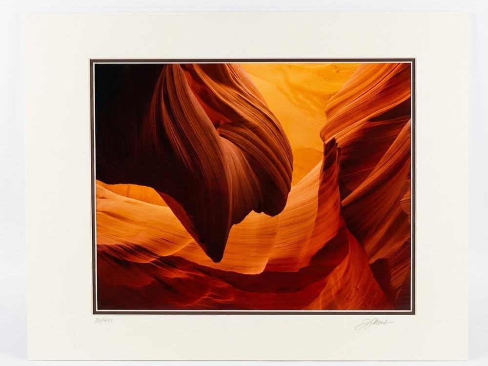 John Gavrilis Signed Ilfochrome Photography Print Phantom Swirl Antelope Canyon